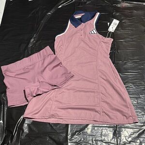Adidas Pink and Navy Athletic Dress with Shorts